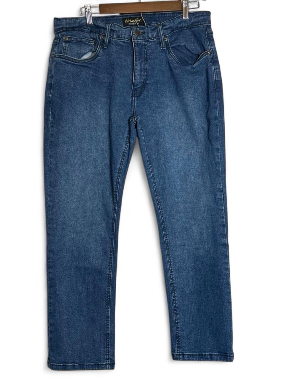 Men's Urban Star Blue Straight-Leg Jeans 36x29